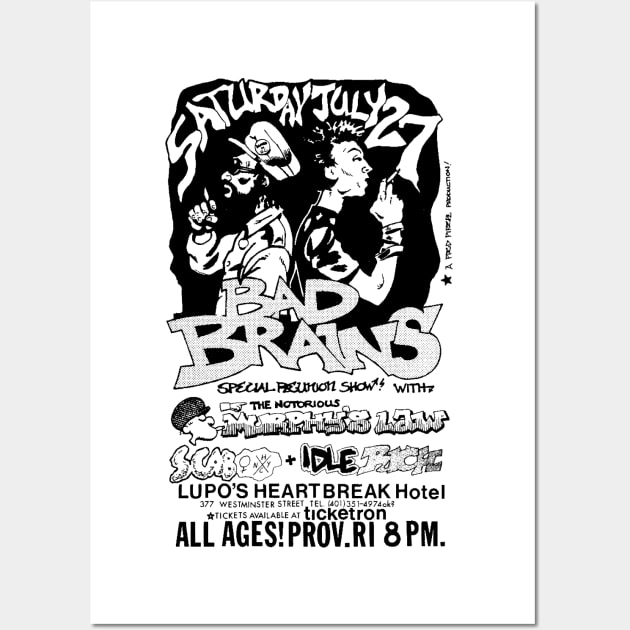 Bad Brains / Murphy's Law Punk Flyer Wall Art by Punk Flyer Archive